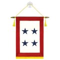 Global Flags Unlimited Blue Star Indoor Service Banner 12"x18" 4-Stars 203919